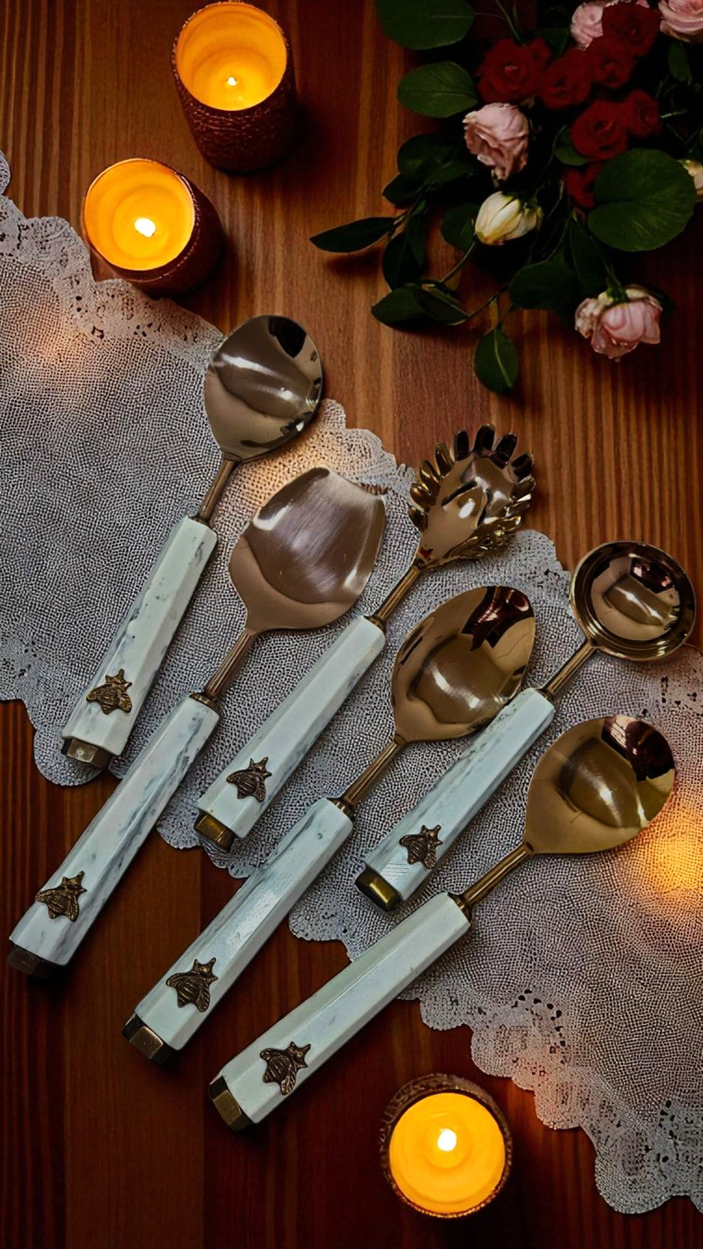 Golden Hive Serving Spoon (Set of 6 pcs)