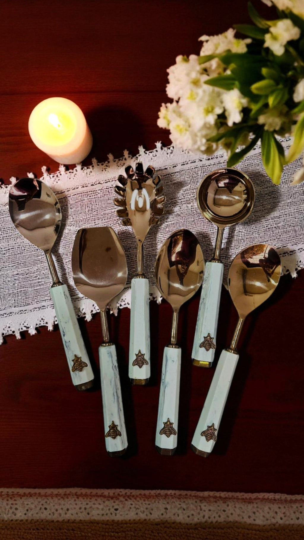 Golden Hive Serving Spoon (Set of 6 pcs)