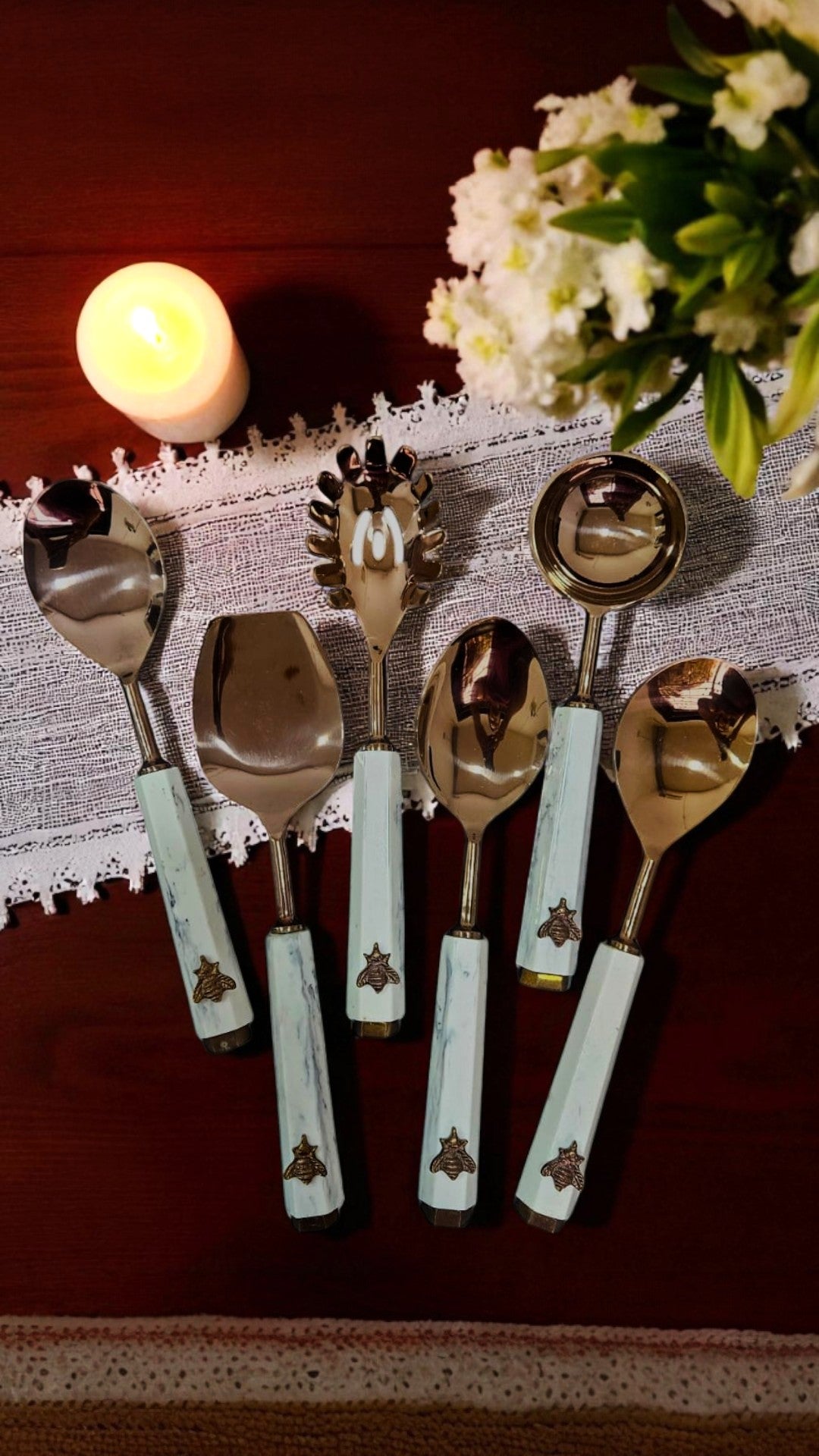 Golden Hive Serving Spoon (Set of 6 pcs)