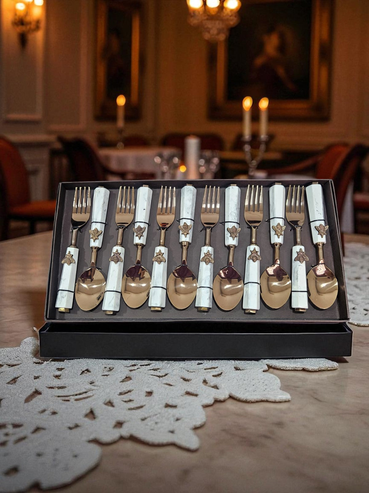 Golden Hive Flatware (Set of 12 pcs)