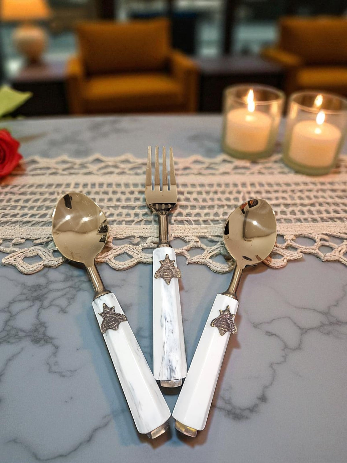 Golden Hive Flatware (Set of 12 pcs)