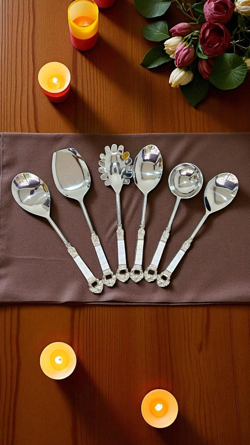 Lustrous Pearl Serving Spoon (Set of 6)