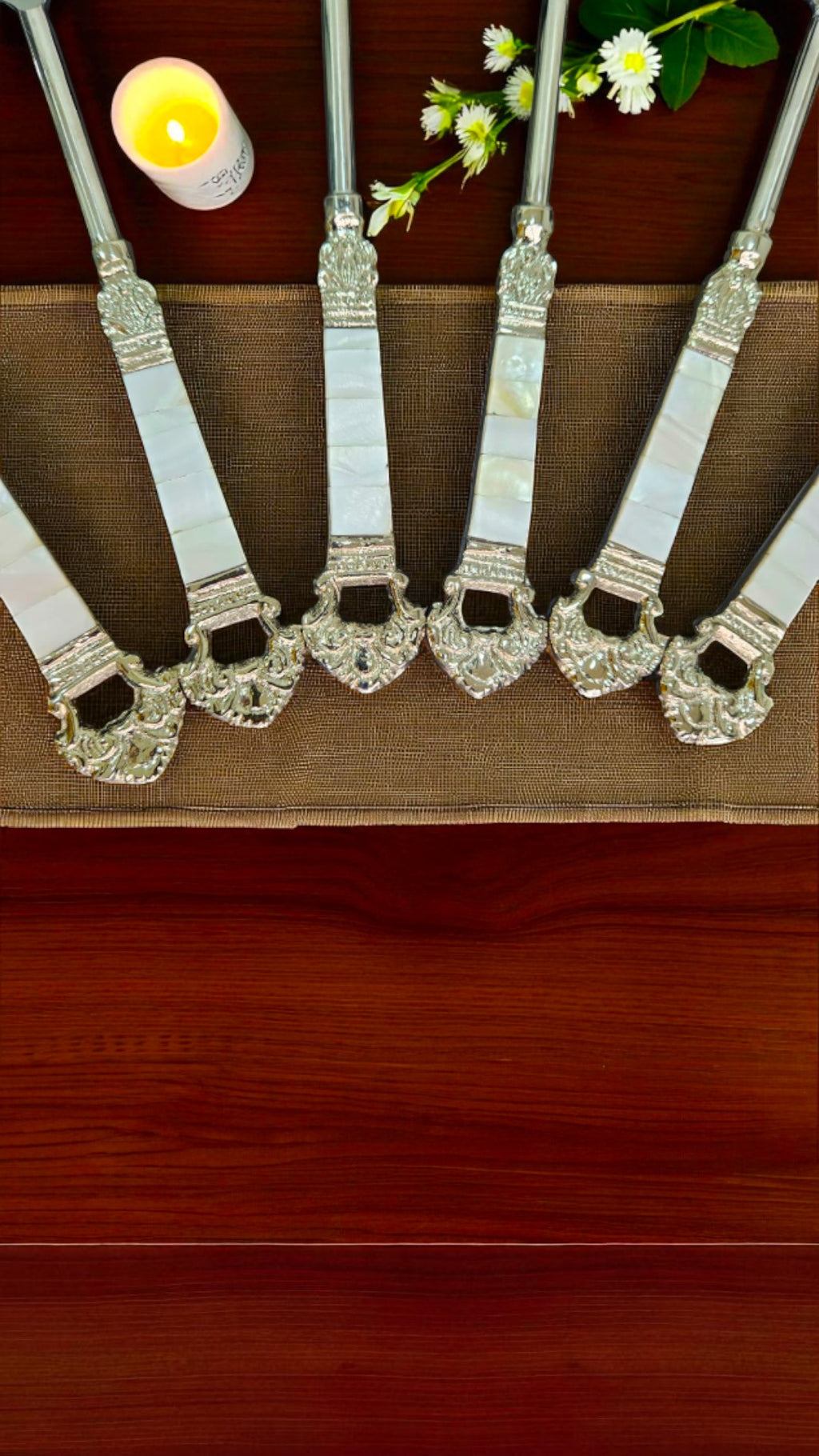 Lustrous Pearl Serving Spoon (Set of 6)