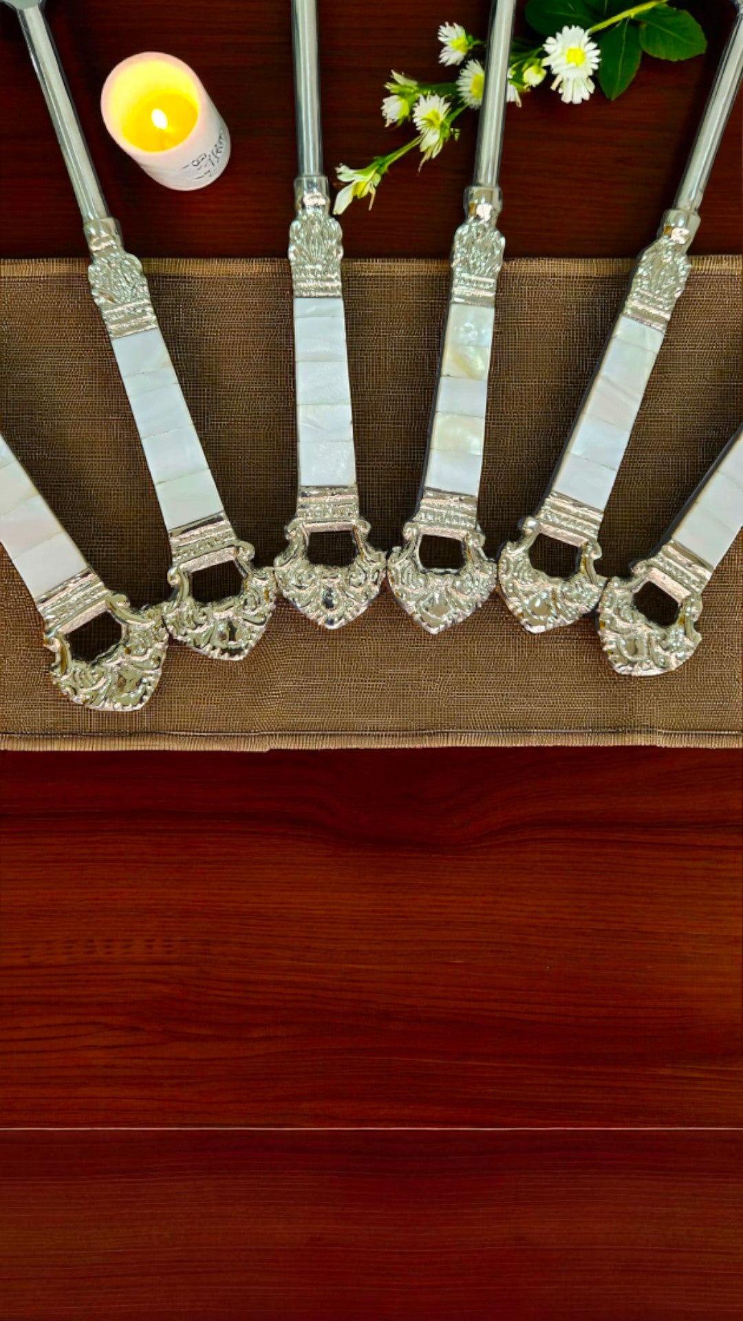 Lustrous Pearl Serving Spoon (Set of 6)