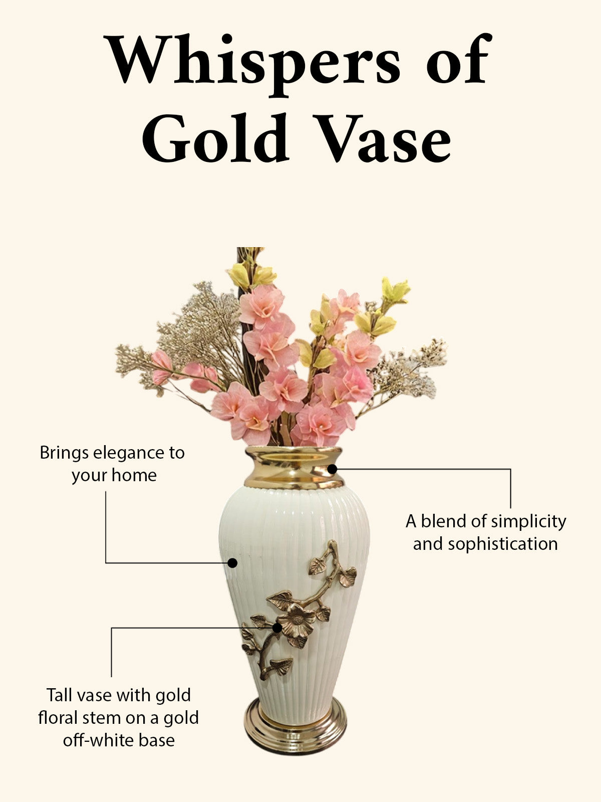 Whispers Of Gold Vase